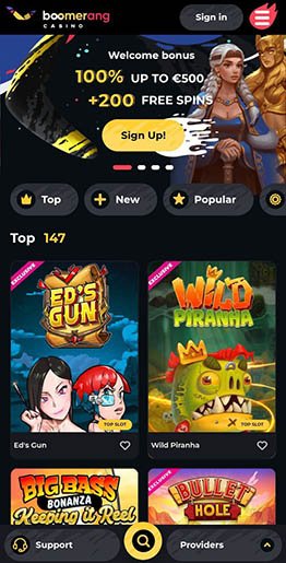 Boomerang casino v Slovenia